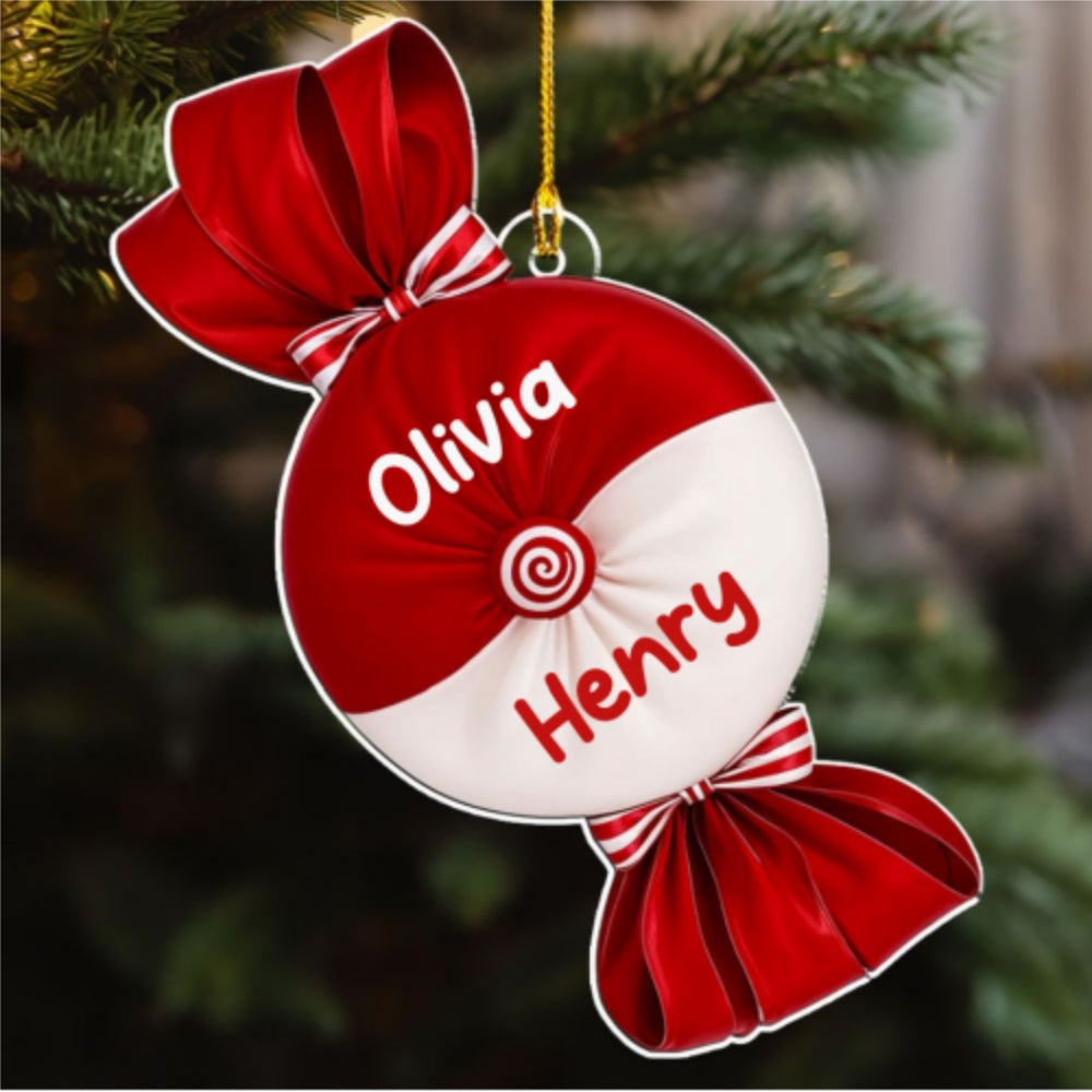 Peppermint Season - Personalized Custom Acrylic Ornament