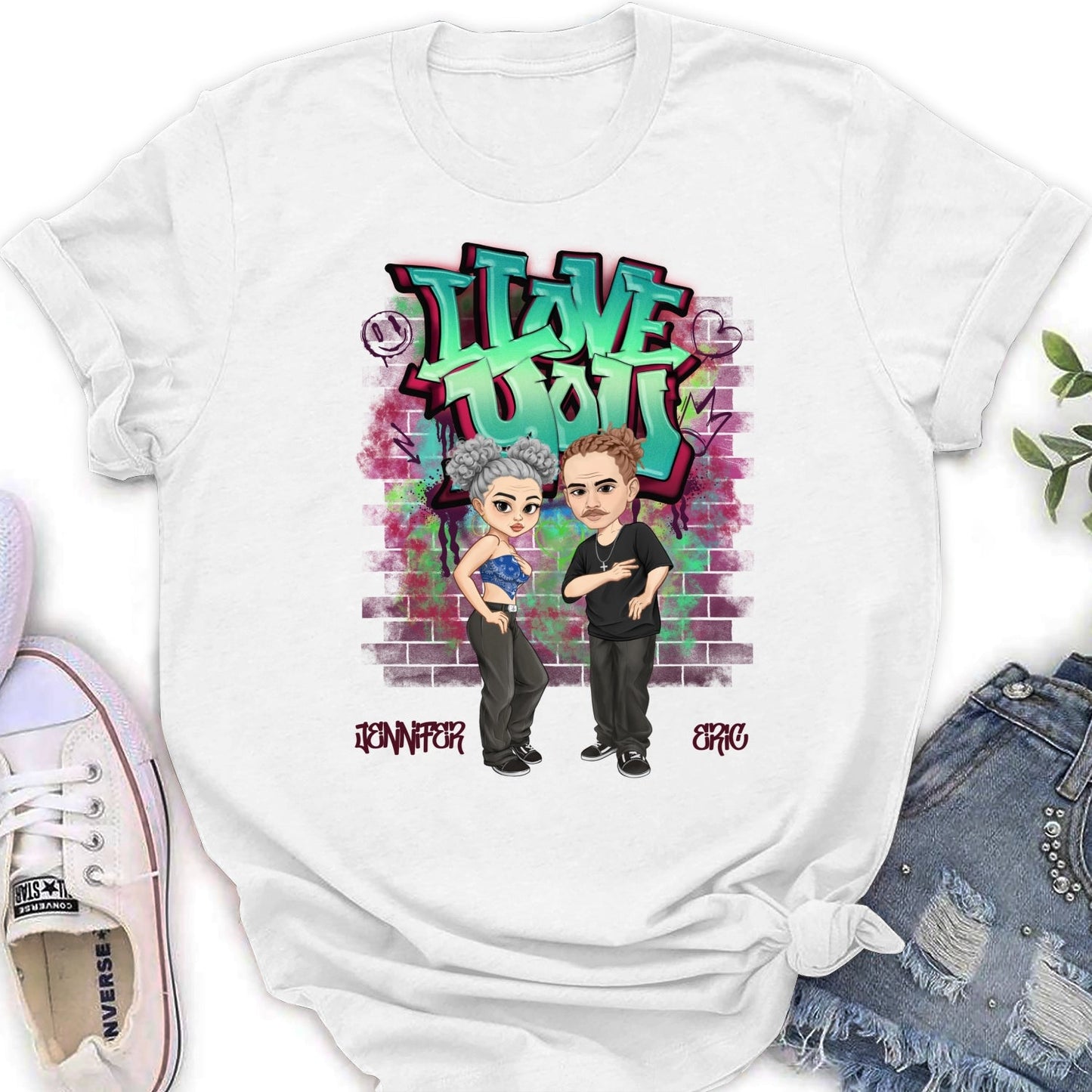 Hip Hop Couple  -  Personalized Custom Shirt