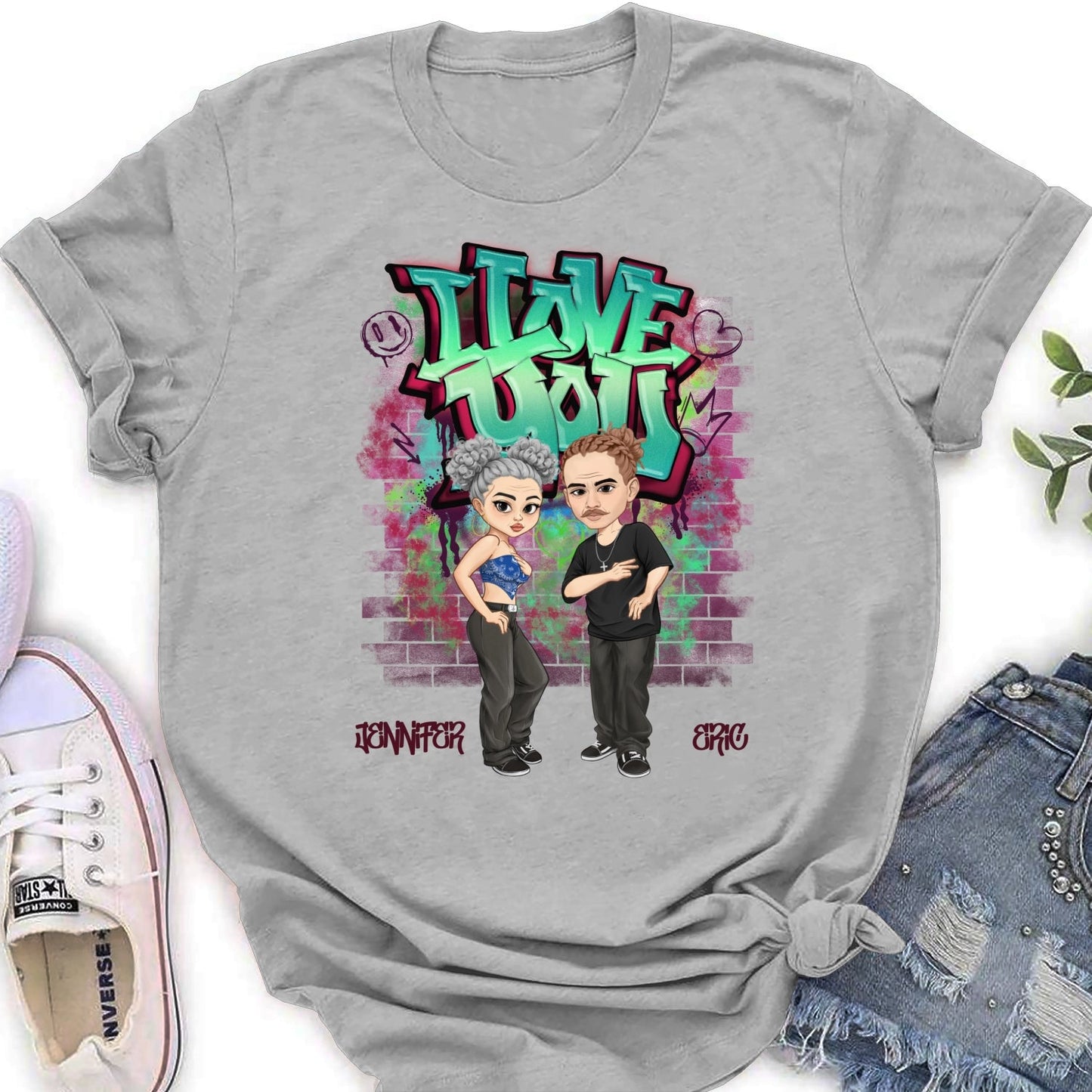 Hip Hop Couple  -  Personalized Custom Shirt