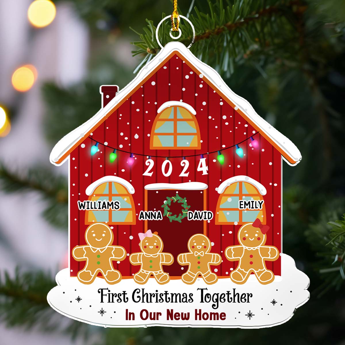 First Time In Our New Home - Personalized Custom Acrylic Ornament