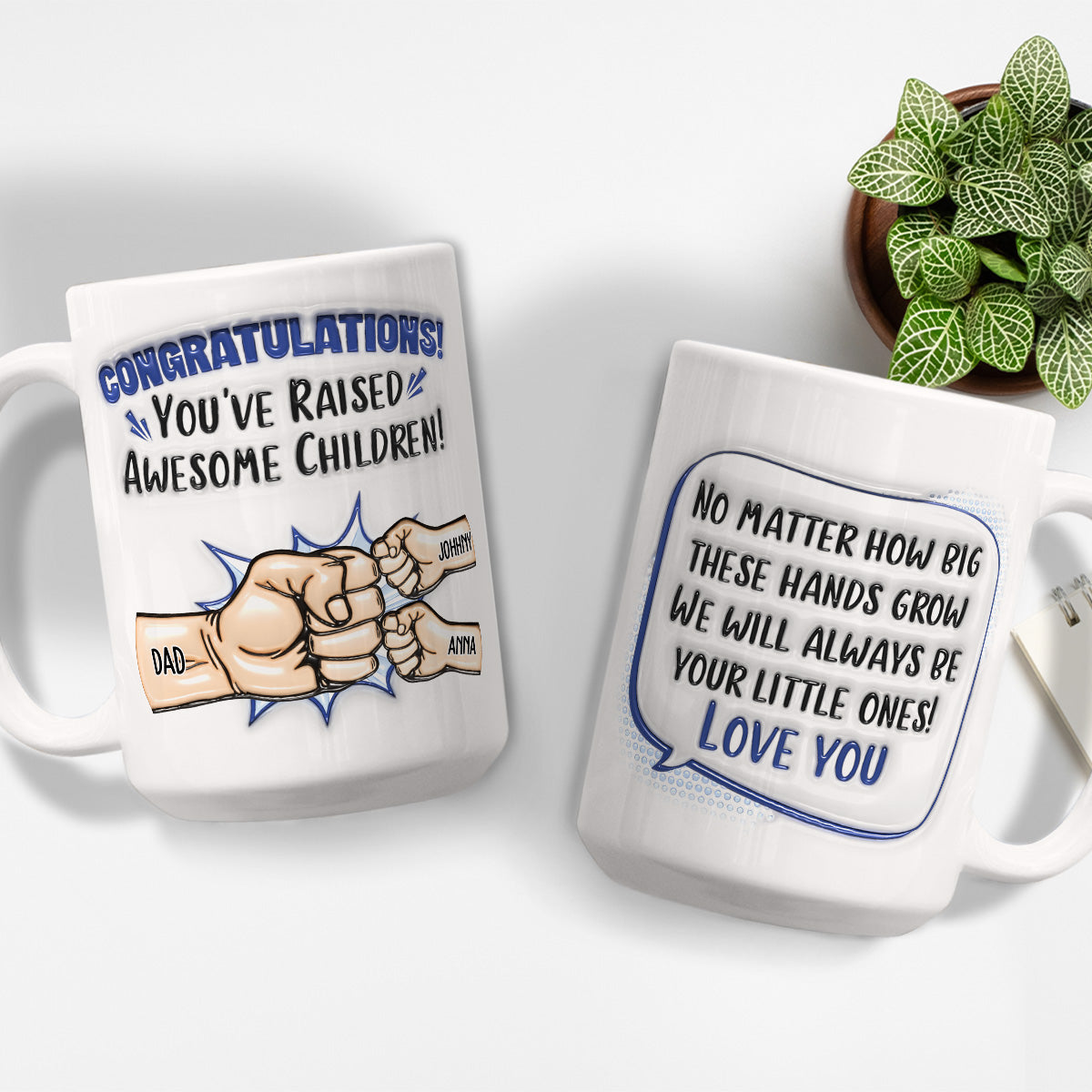 Awesome Dad - Personalized Custom 3D Inflated Effect Mug