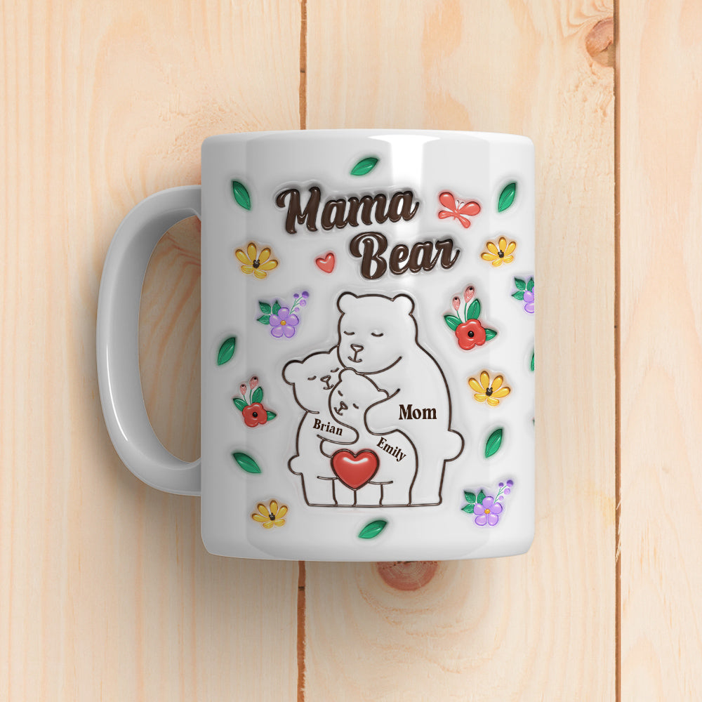 Mama Bear - Personalized Custom 3D Inflated Effect Mug
