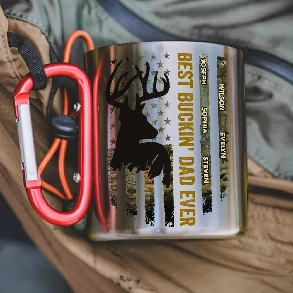 Best Buckin' Dad Ever - Personalized Custom Carabiner Mug