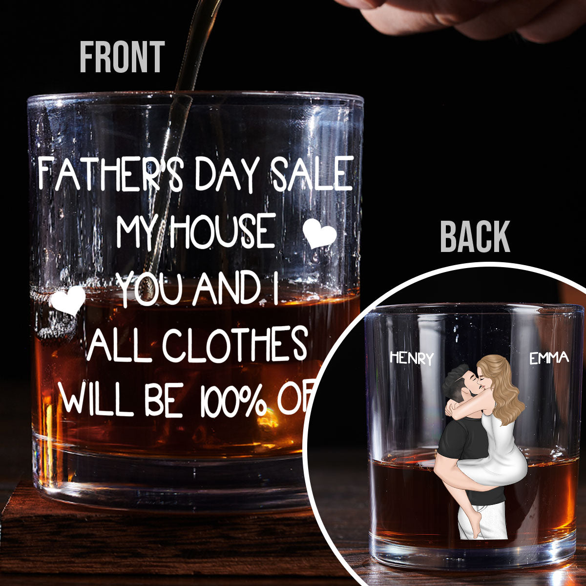 This Sale Ends In Bed - Personalized Custom Whiskey Glass
