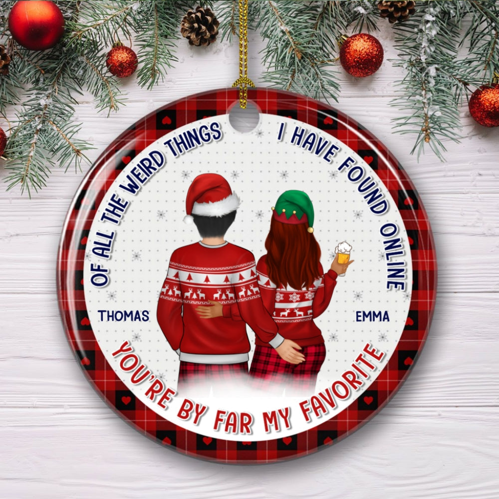 You Are By Far My Favorite Husband - Personalized Custom Ceramic Ornament