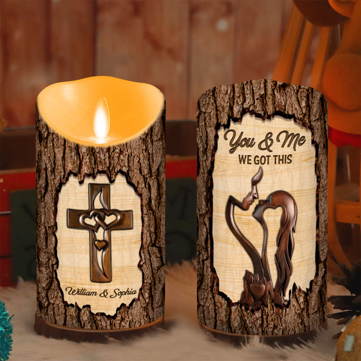 You And Me - Personalized Custom LED Candle