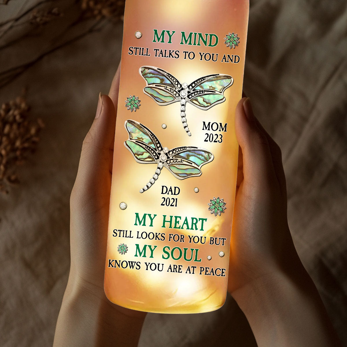 My Mind Still Talks To You - Personalized Custom Bottle Lamp