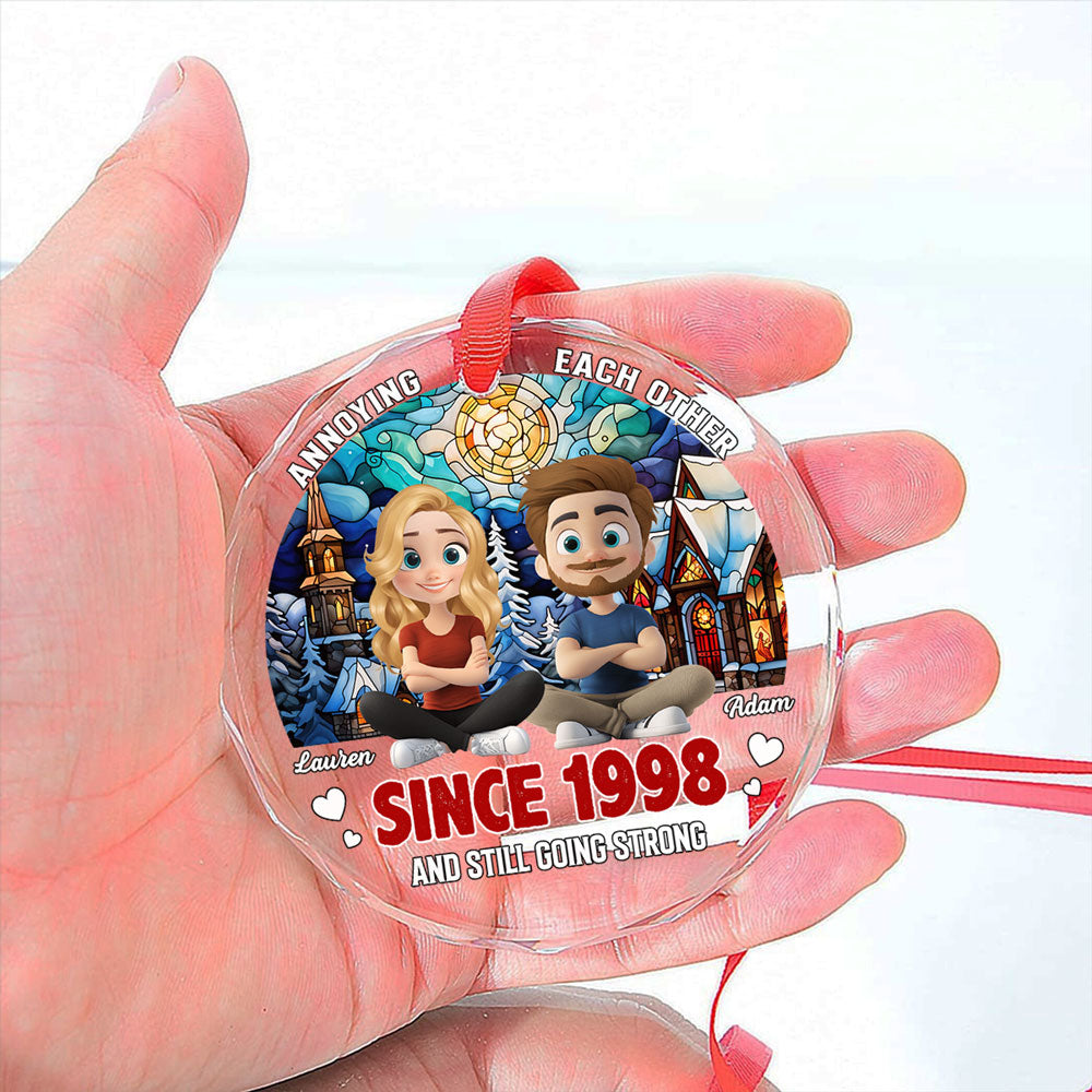 Love You Forever - Personalized Custom Glass Ornament