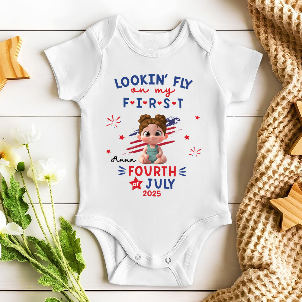 My First 4th July - Personalized Custom Baby Onesie