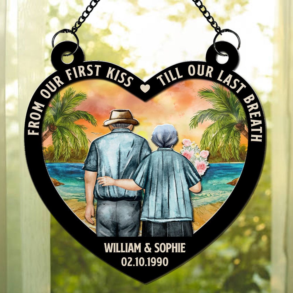 From Our First Kiss - Personalized Custom Suncatcher