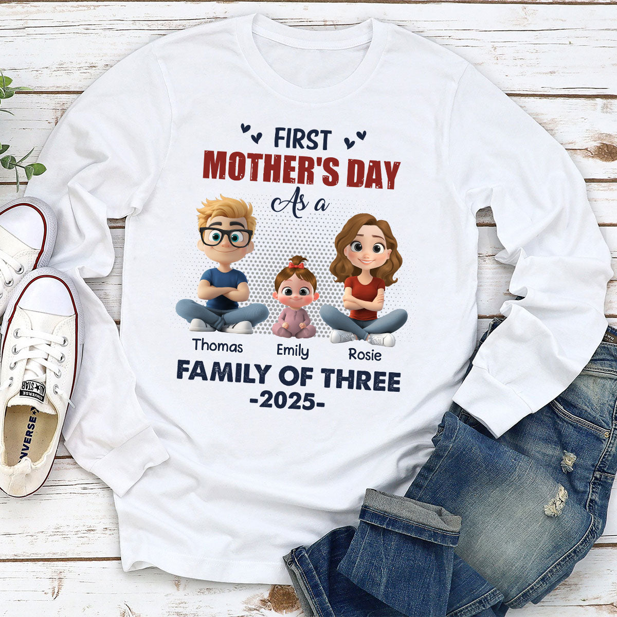 First Mother Day As A Family - Personalized Custom Shirt