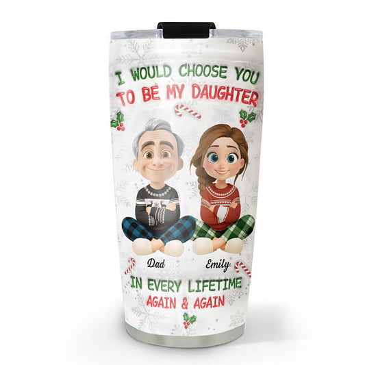 Always Choose You Christmas - Personalized Custom 3D Inflated Effect Tumbler