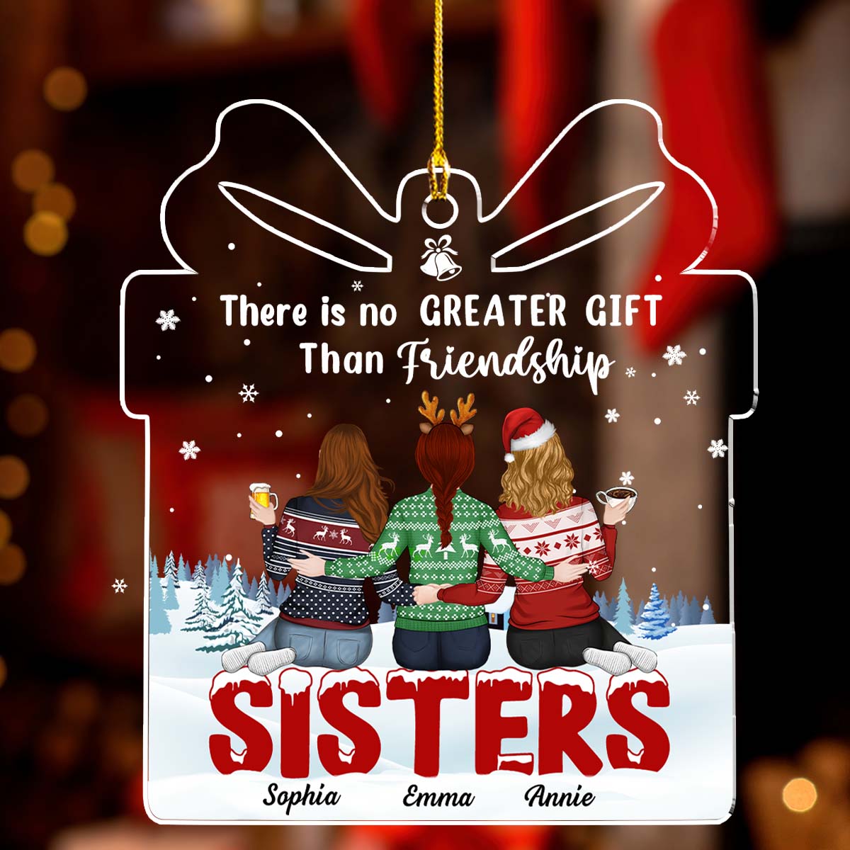 Bestie Love Forever Gift - Personalized Custom Acrylic Ornament