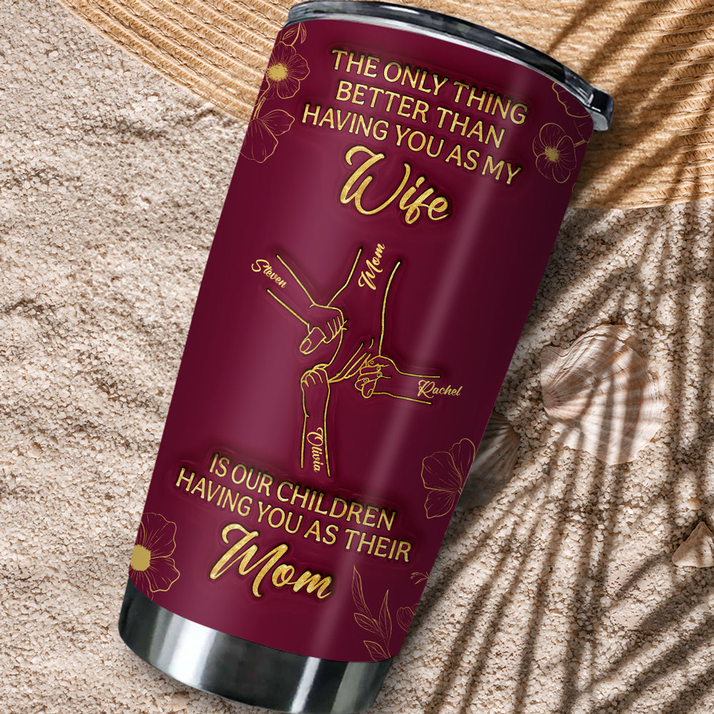 Love You My Beautiful Wife - Personalized Custom 3D Inflated Effect Tumbler