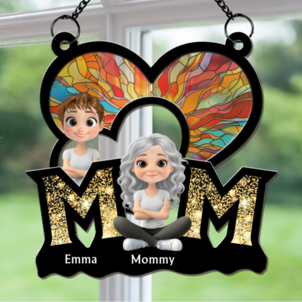 I Love You Mommy - Personalized Custom Suncatcher