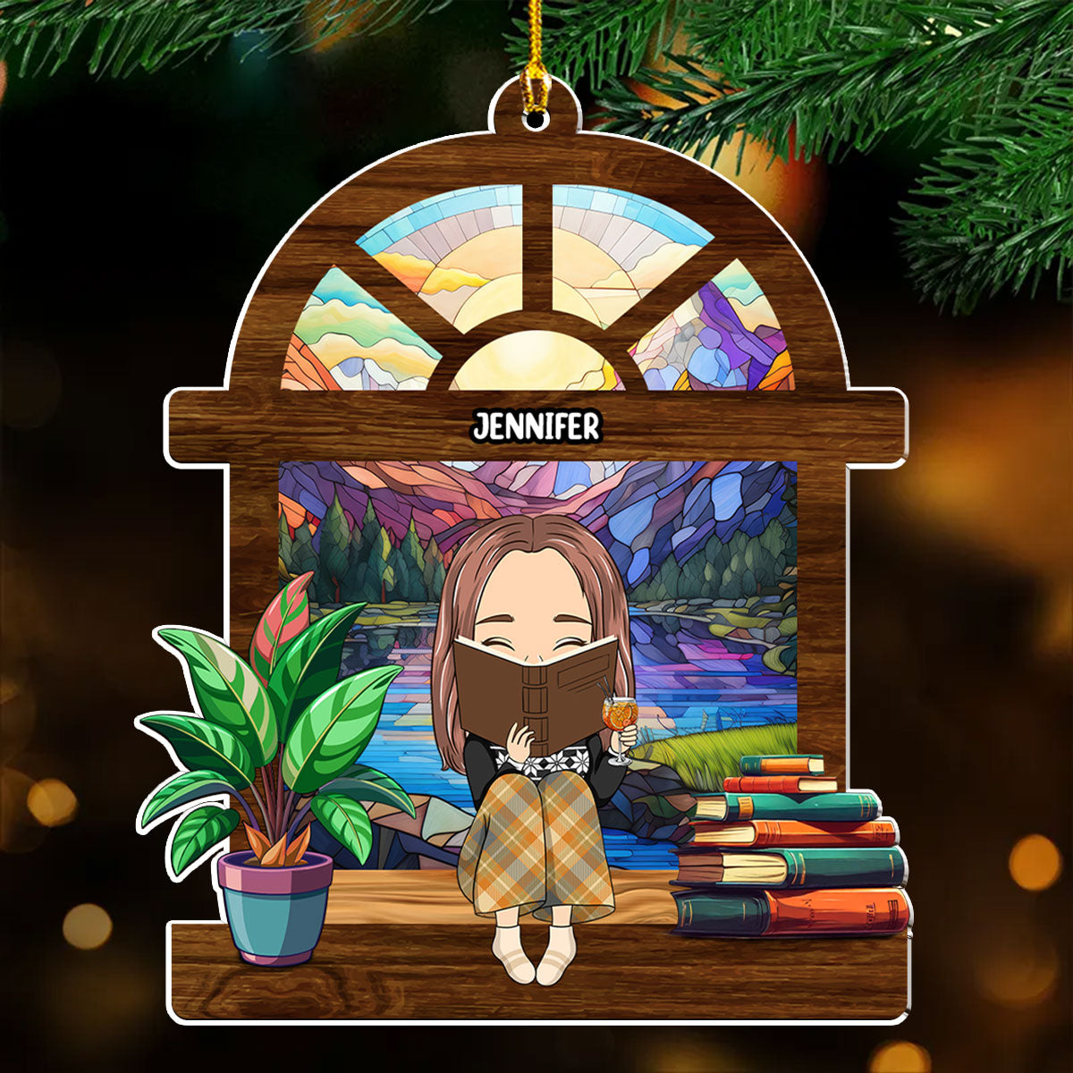 Book Lover - Personalized Custom Acrylic Ornament