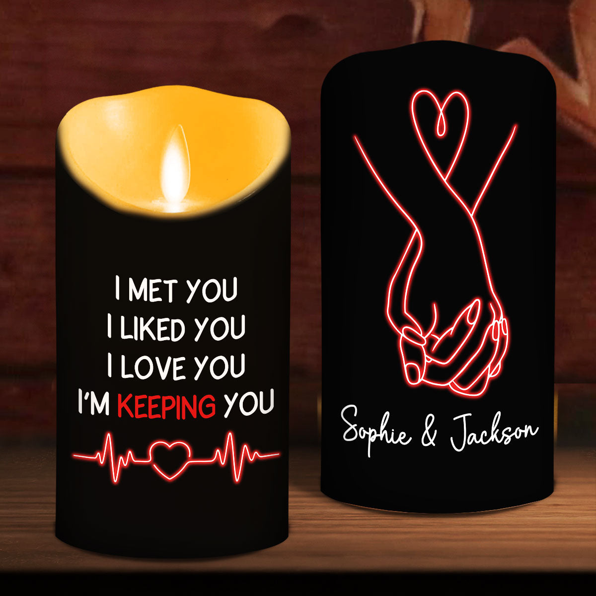 Keeping You - Personalized Custom LED Candle