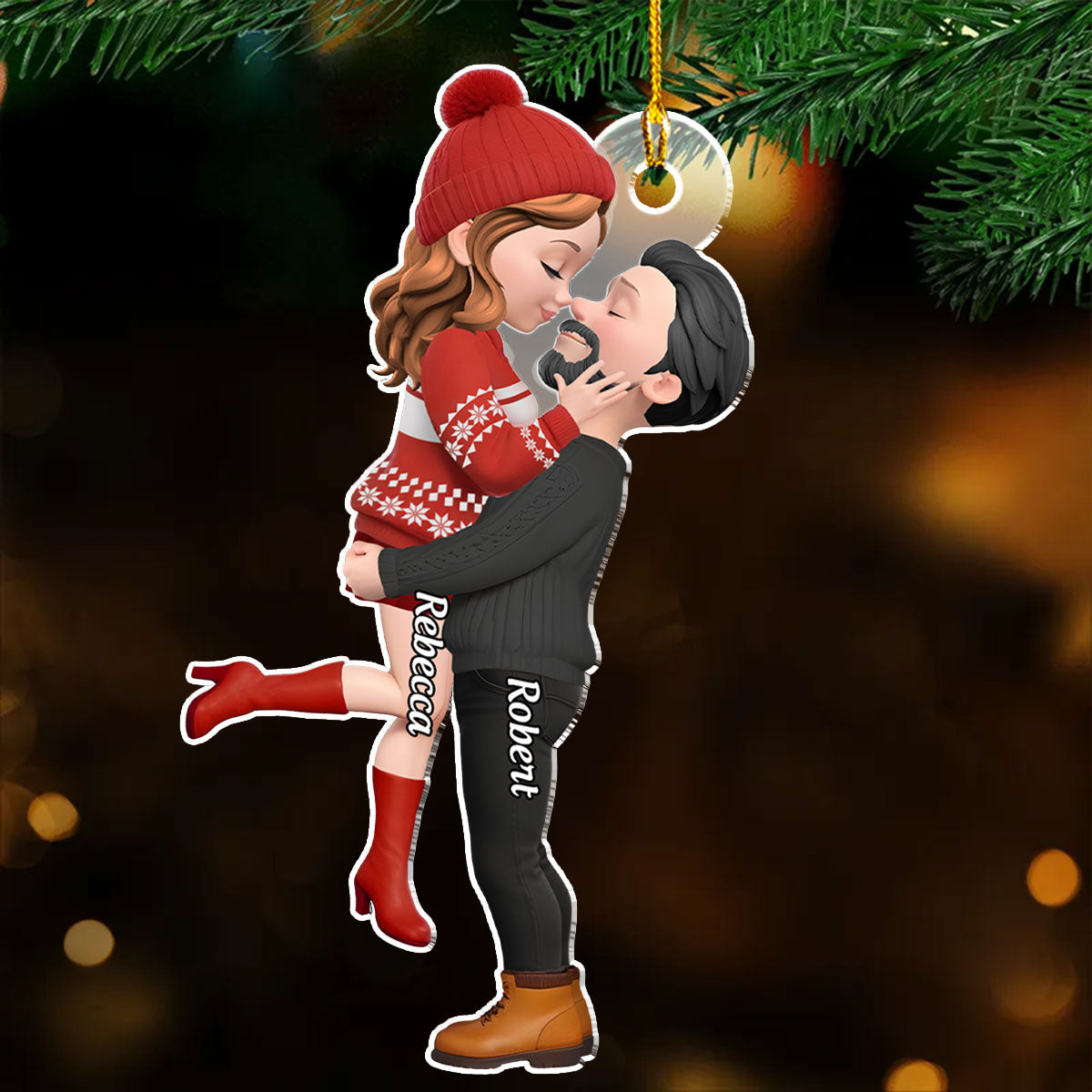 Christmas With My Dear - Personalized Custom Acrylic Ornament