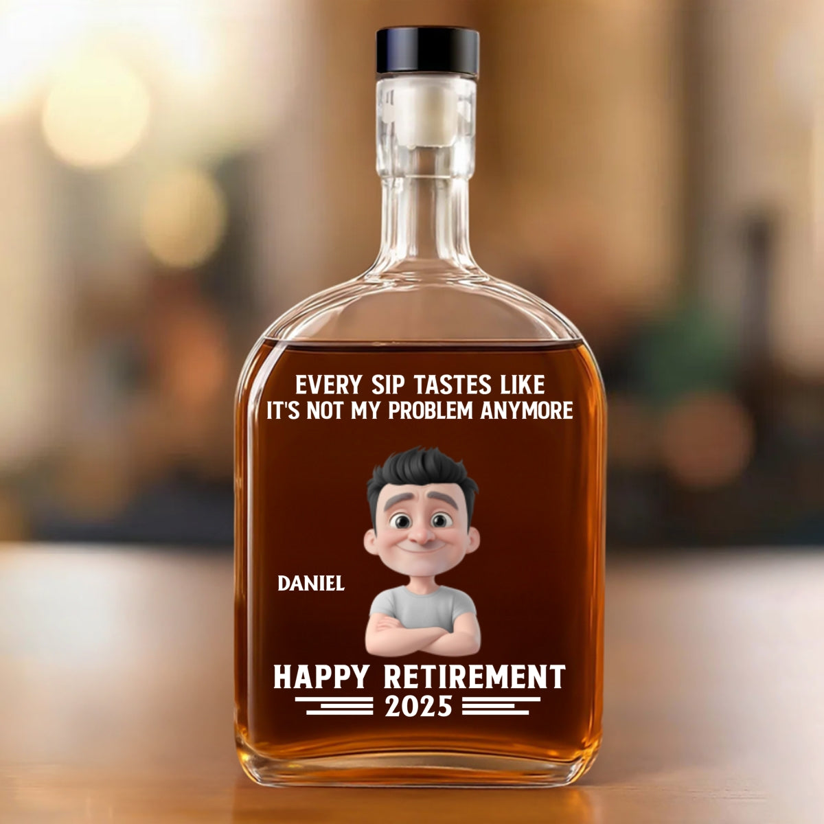 Happy Retirement  - Personalized Custom Spirits Decanter