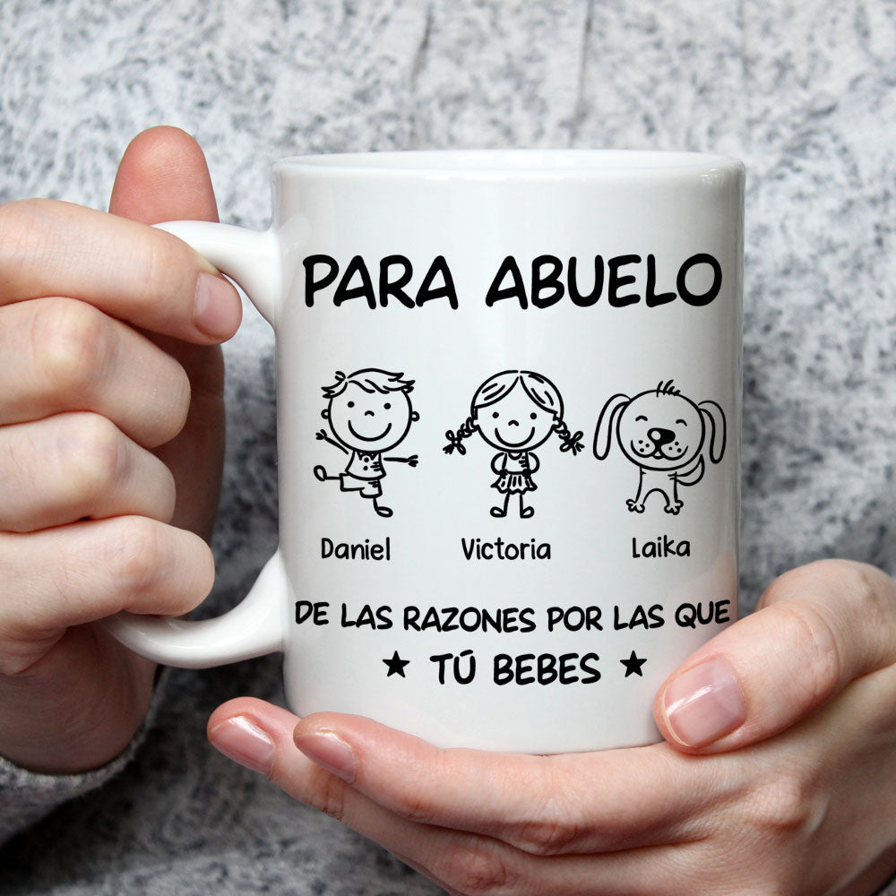 De la razón por la que tú bebes - Taza Personalizada de Café