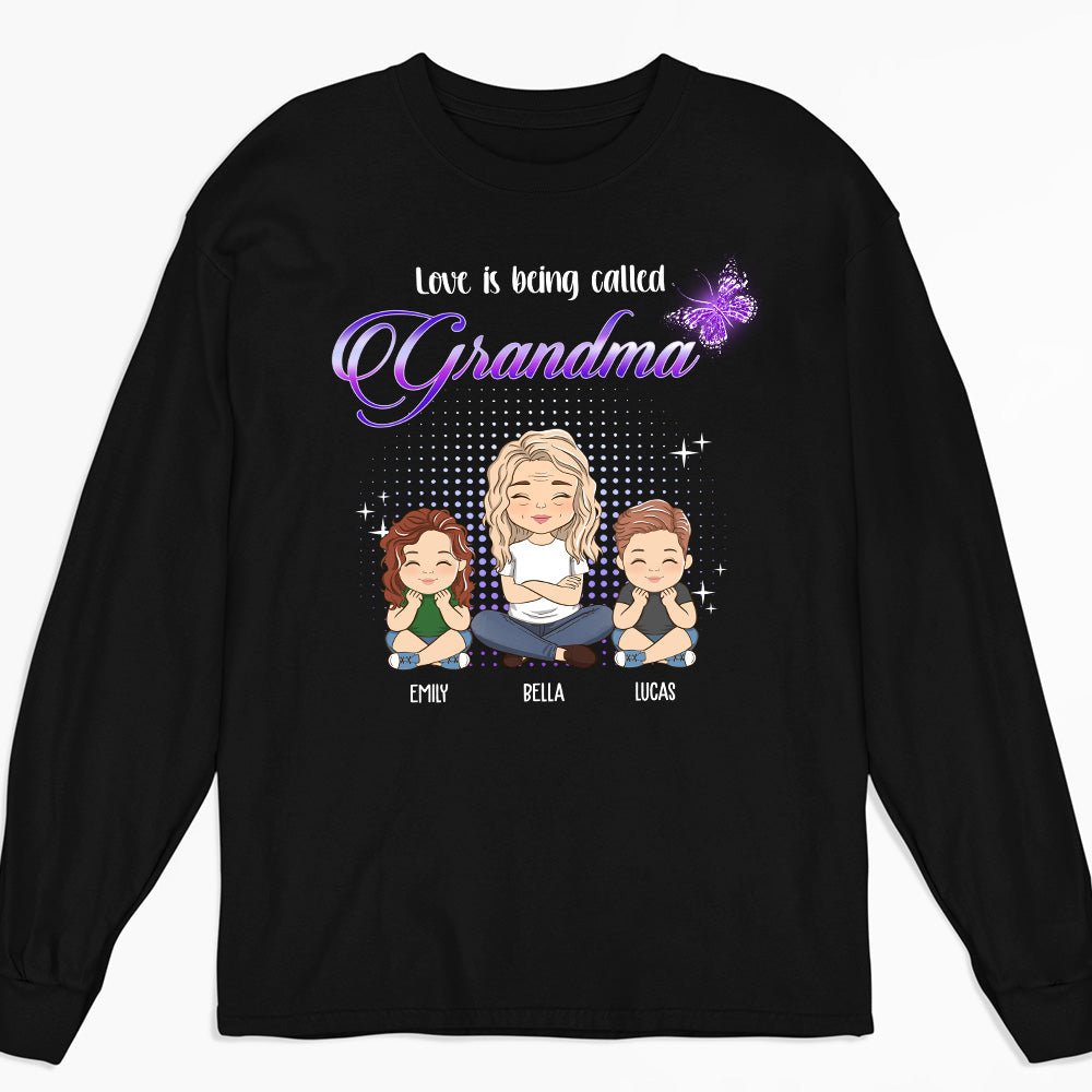 Being Called Grandma - Personalized Custom Long Sleeve T-shirt