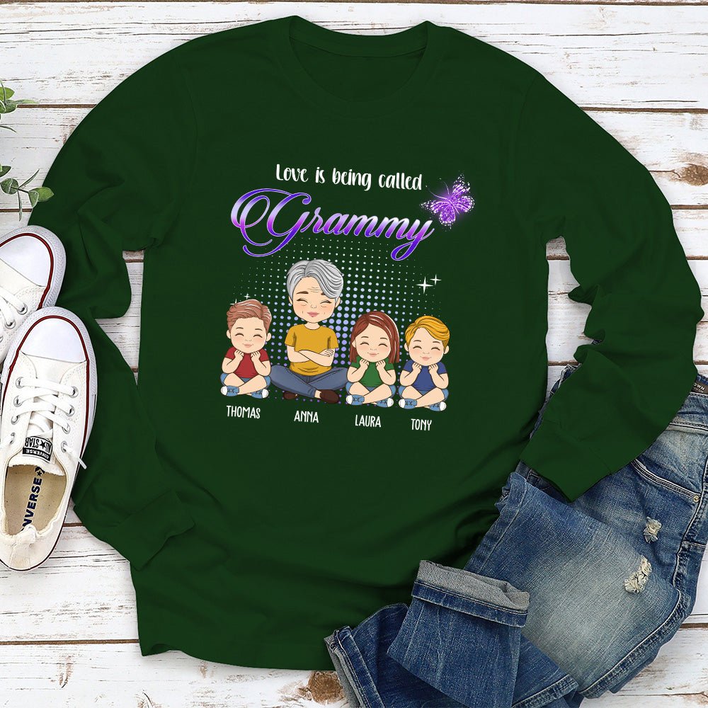 Being Called Grandma - Personalized Custom Long Sleeve T-shirt