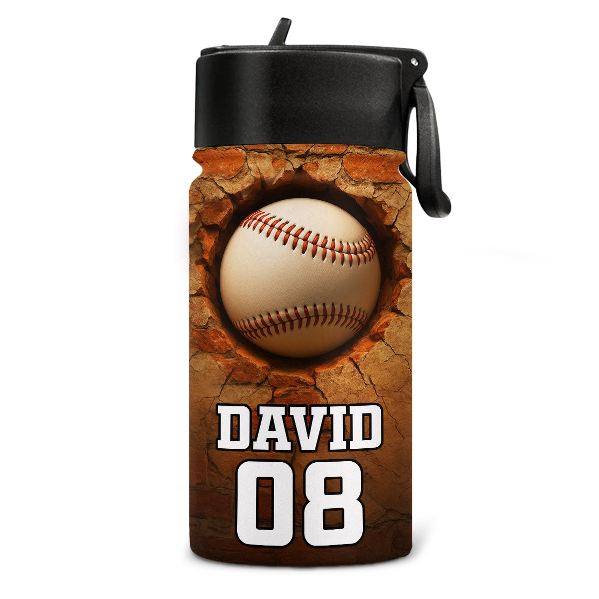 Sport Cracked Hole - Personalized Custom 3D Effect Kids Water Bottle