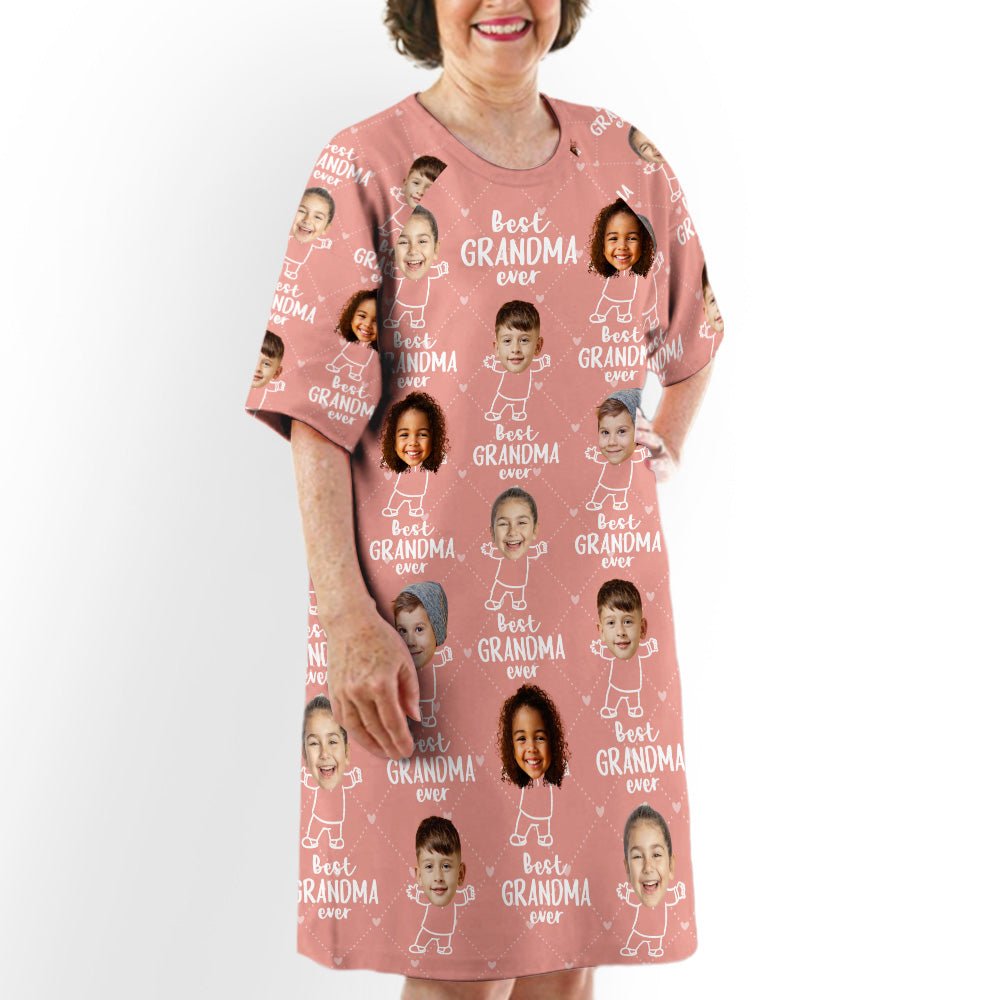 Best Grandma Ever - Personalized Custom 3/4 Sleeve Dress