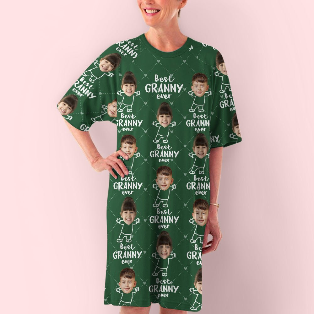 Best Grandma Ever - Personalized Custom 3/4 Sleeve Dress