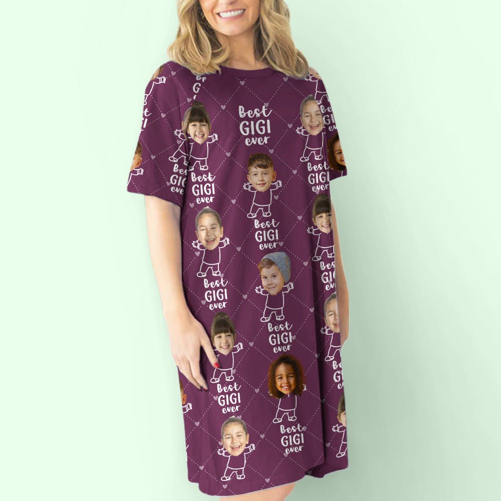 Best Grandma Ever - Personalized Custom 3/4 Sleeve Dress