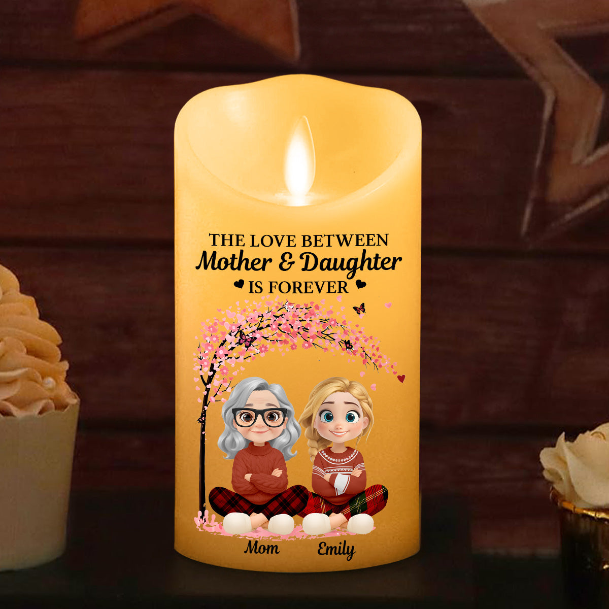 Love Between Us Lasts Forever - Personalized Custom LED Candle