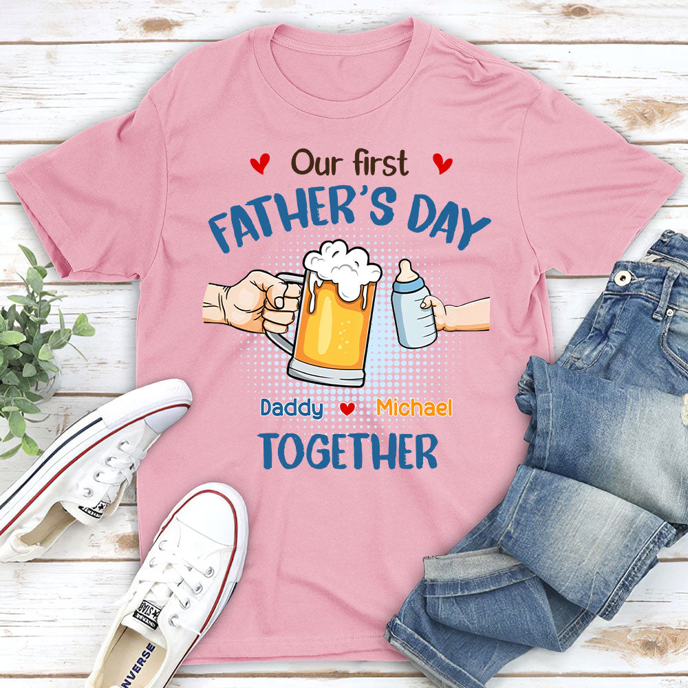 Our First Father Day Cheer - Personalized Custom Shirt
