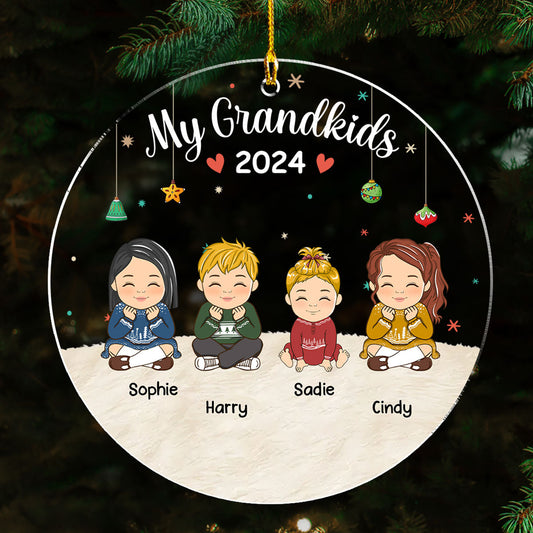Our Grandkids Christmas - Personalized Custom Acrylic Ornament