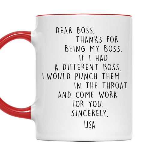 If I Had A Different Boss - Personalized Custom Accent Mug