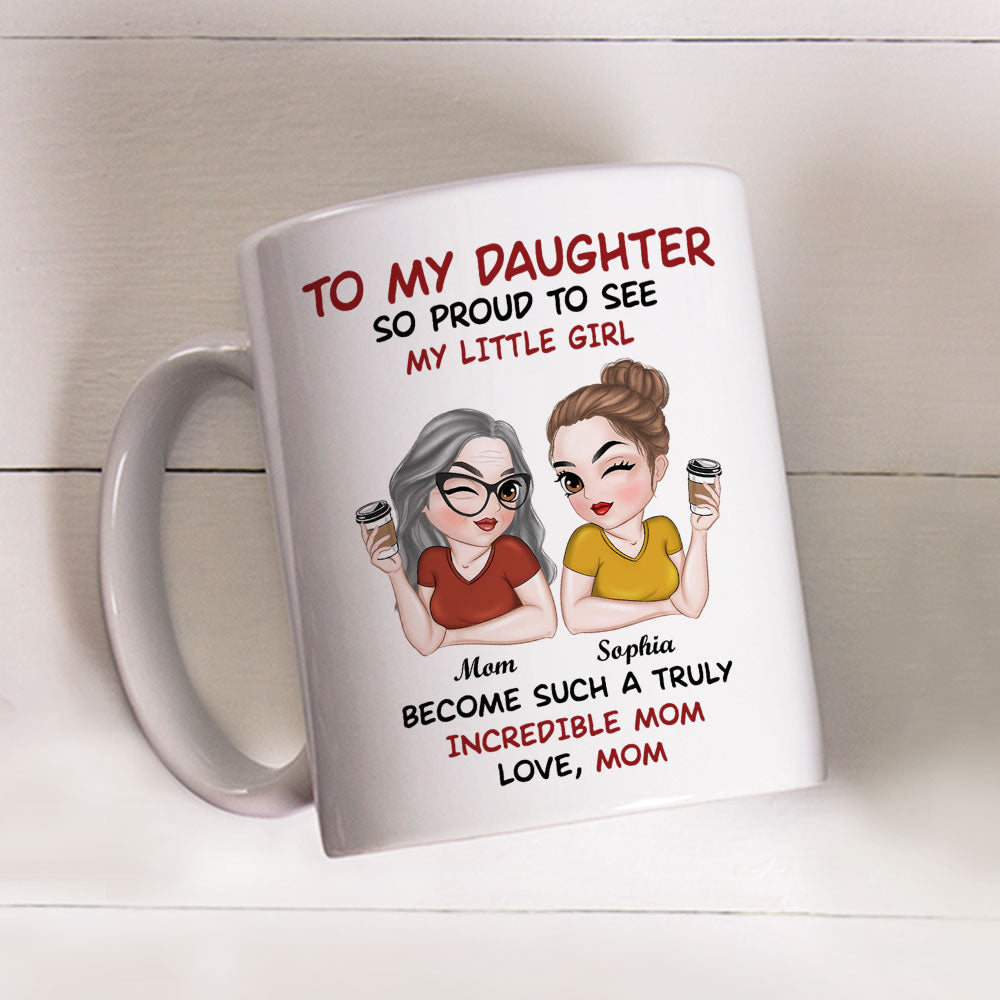 Forever My Daughter Forever My Heart - Personalized Custom Coffee Mug