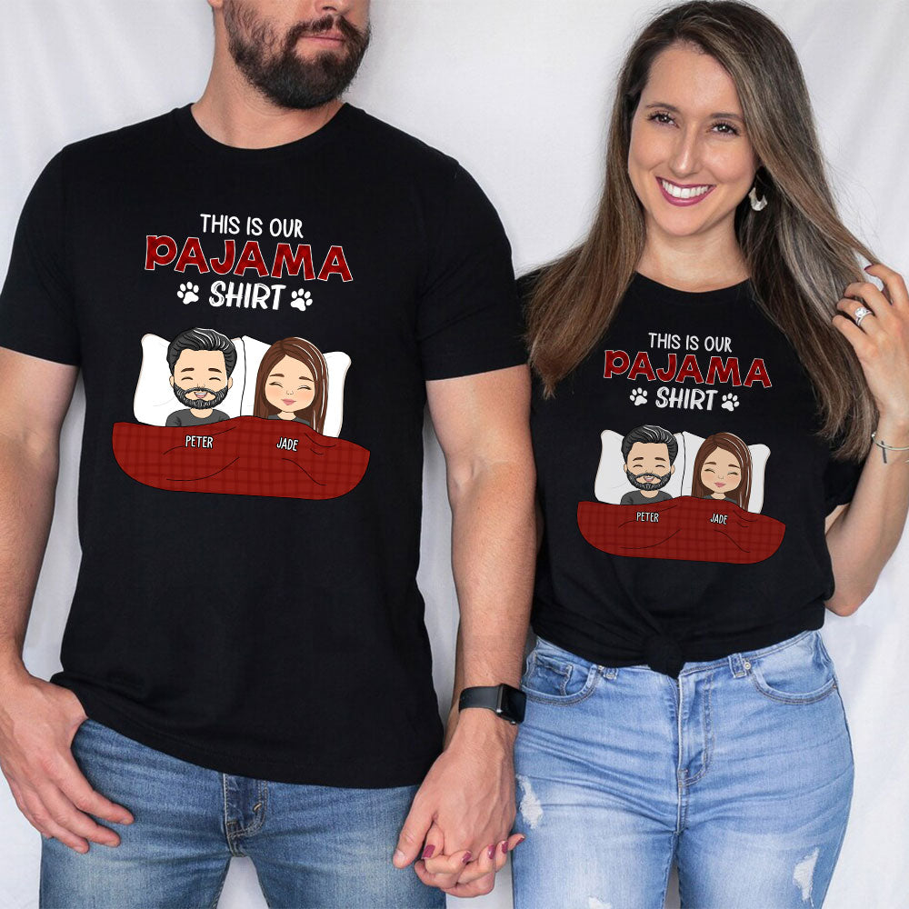 Couple Pajama - Personalized Custom Classic T-shirt