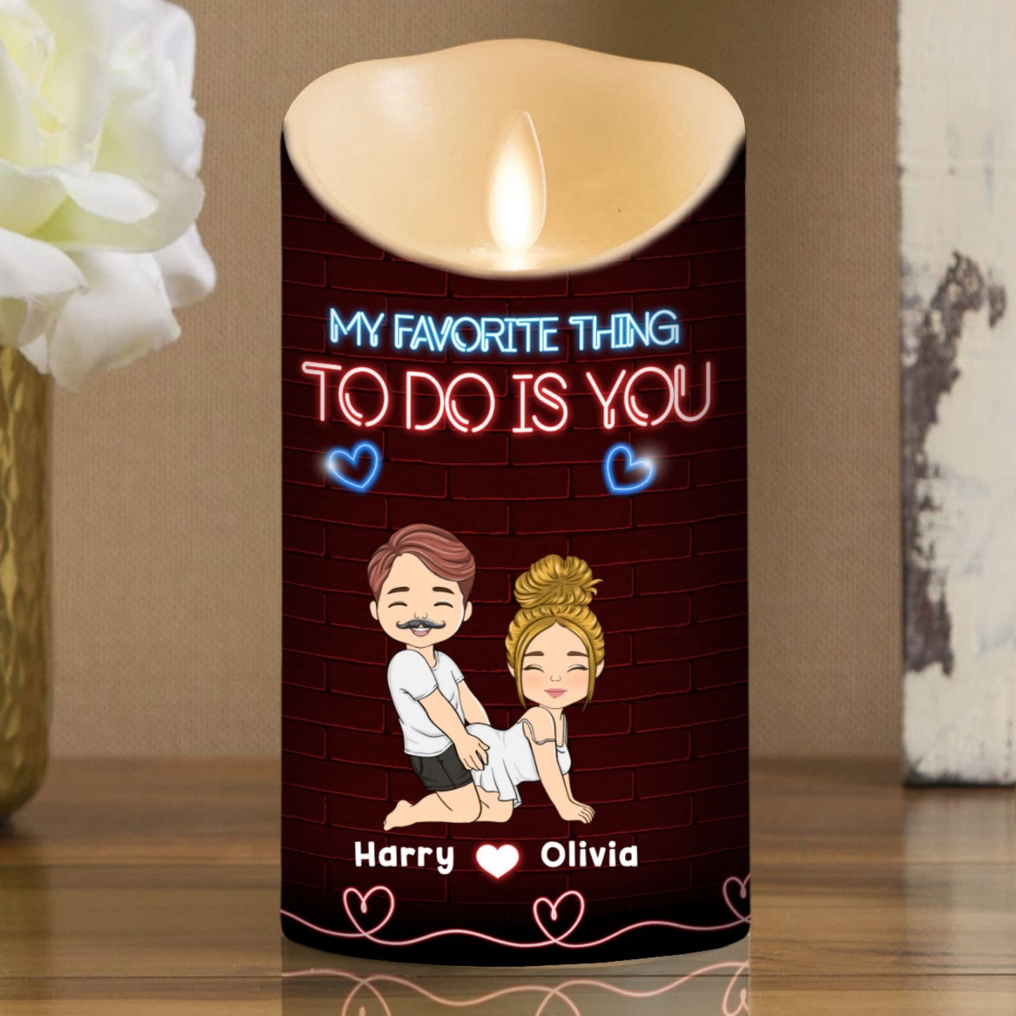 My Favorite Thing - Personalized Custom LED Candle