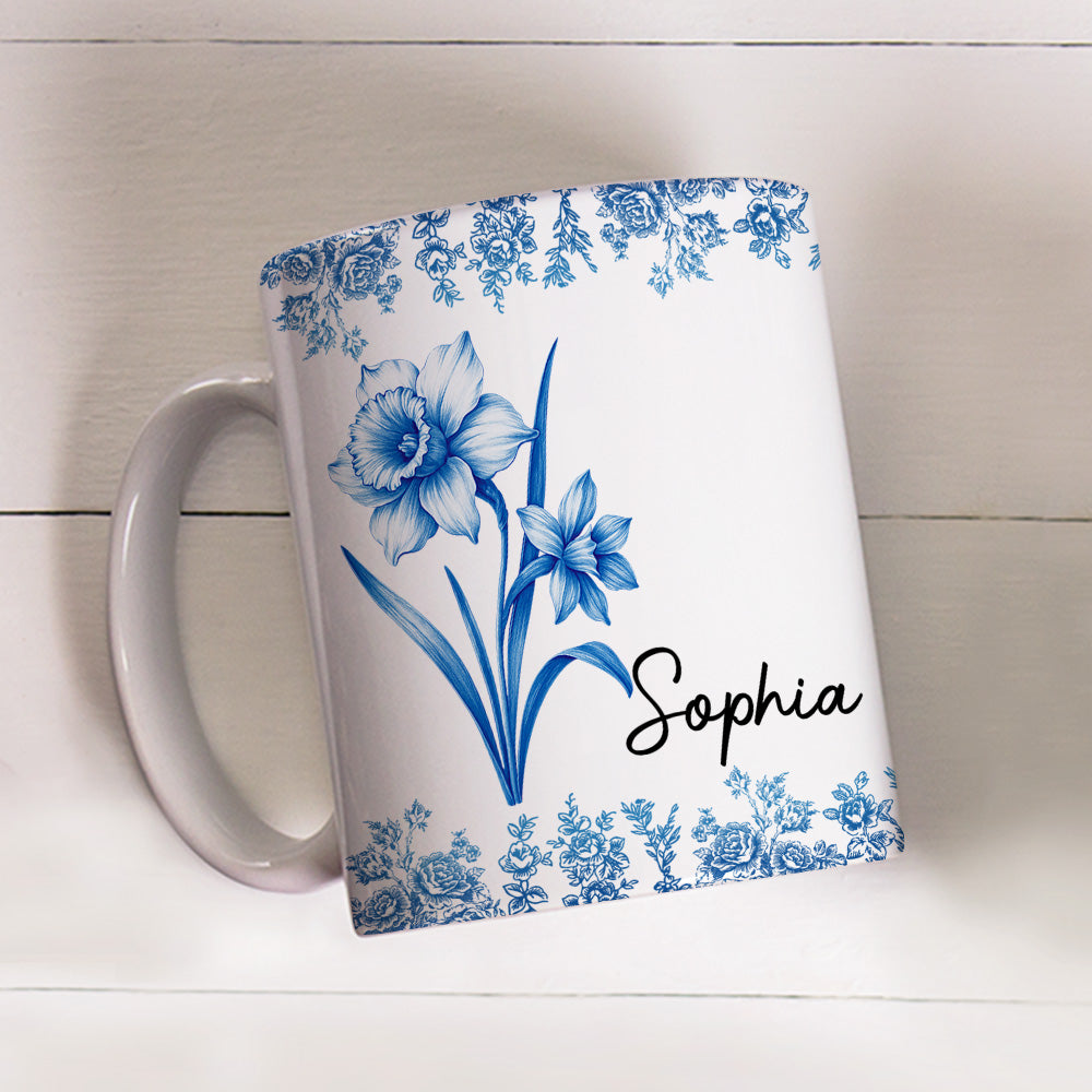 Friends Are Flowers That Never Fade Toile - Personalized Custom Coffee Mug