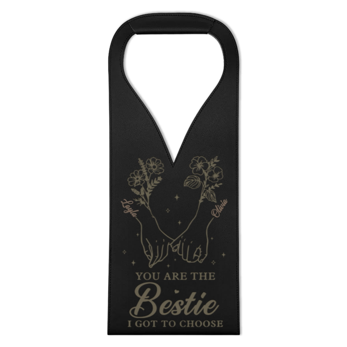 I Got To Choose - Personalized Custom Engraved Leather Wine Bag