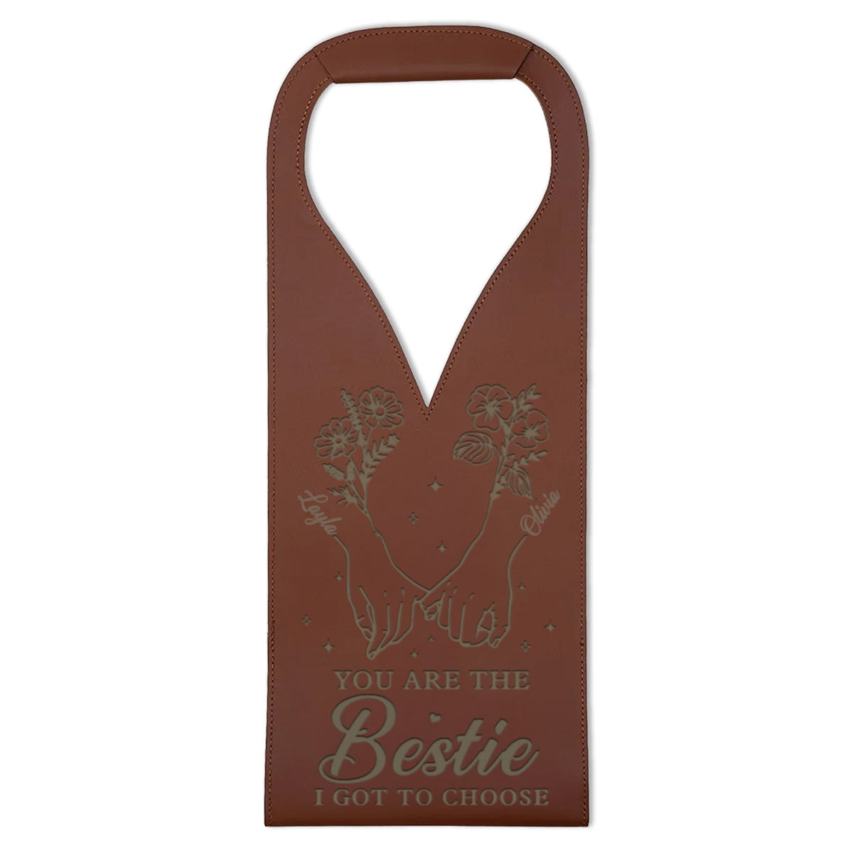 I Got To Choose - Personalized Custom Engraved Leather Wine Bag
