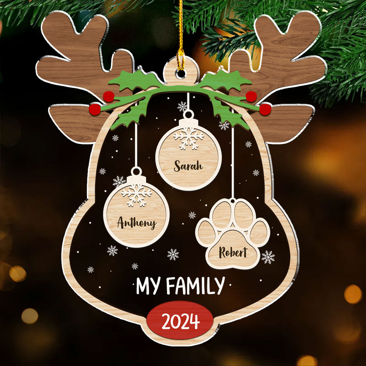 Lovely Family - Personalized Custom Acrylic Ornament