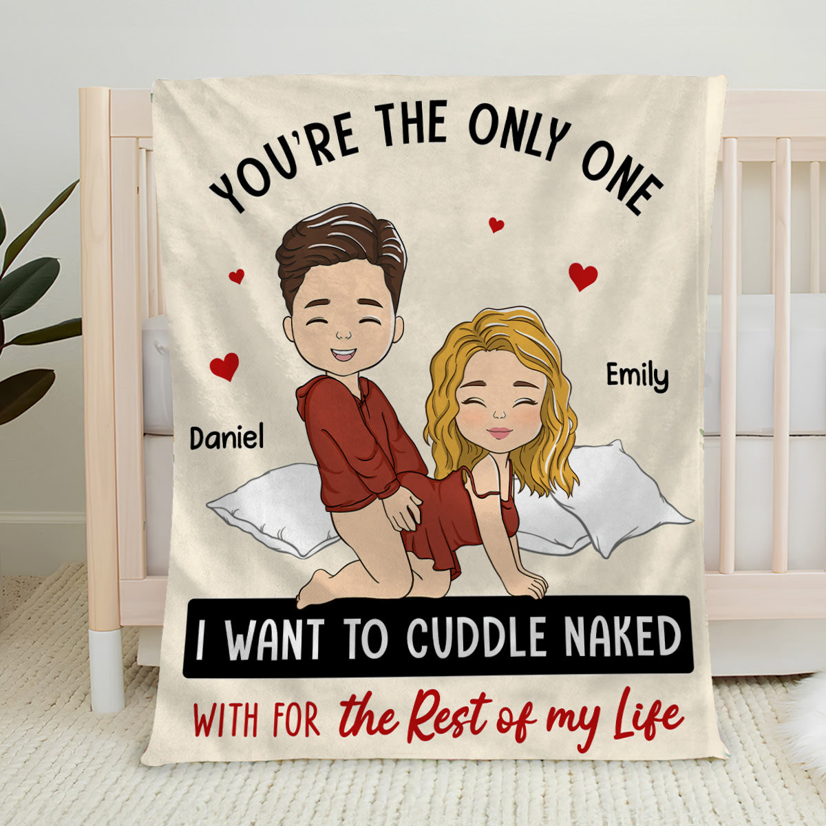 The Person I Want To Cuddle Naked - Personalized Custom Fleece Blanket