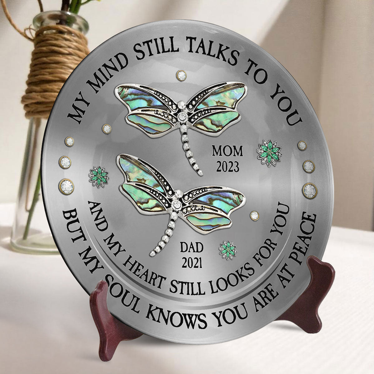 Dragonfly My Mind My Heart My Soul - Personalized Custom Plate