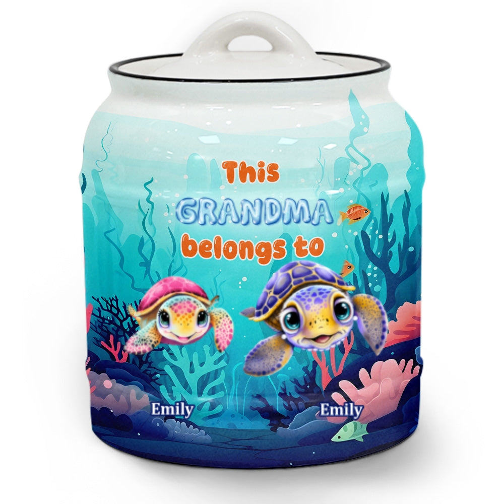 Grandma Turtle - Personalized Custom Ceramic Jar