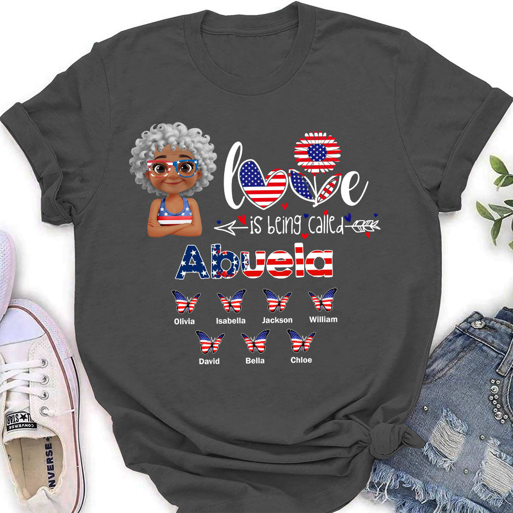Stars And Stripes Grandma Love - Personalized Custom Shirt