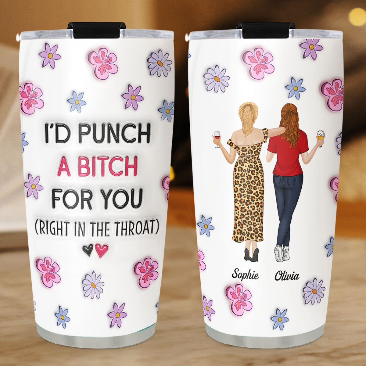 Punch Bitch - Personalized Custom 3D Inflated Effect Tumbler