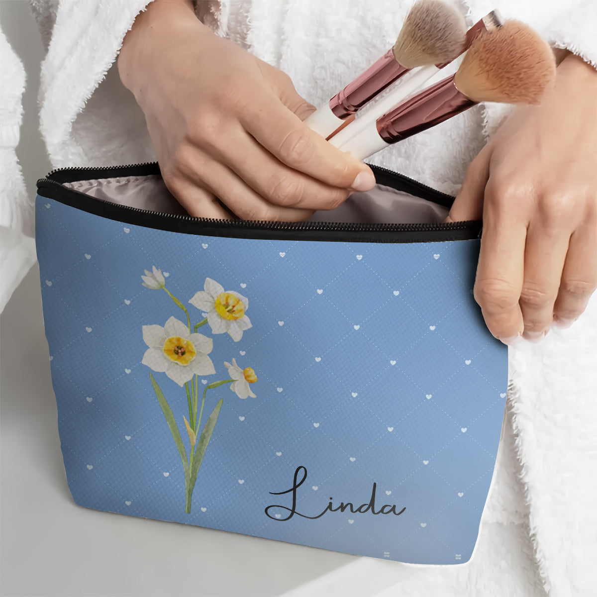 Every Flower Blooms In Its Own Time - Personalized Custom Cosmetic Bag