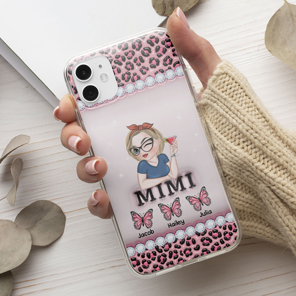 Grandma And Kids - Personalized Custom 3D Inflated Effect Phone Case