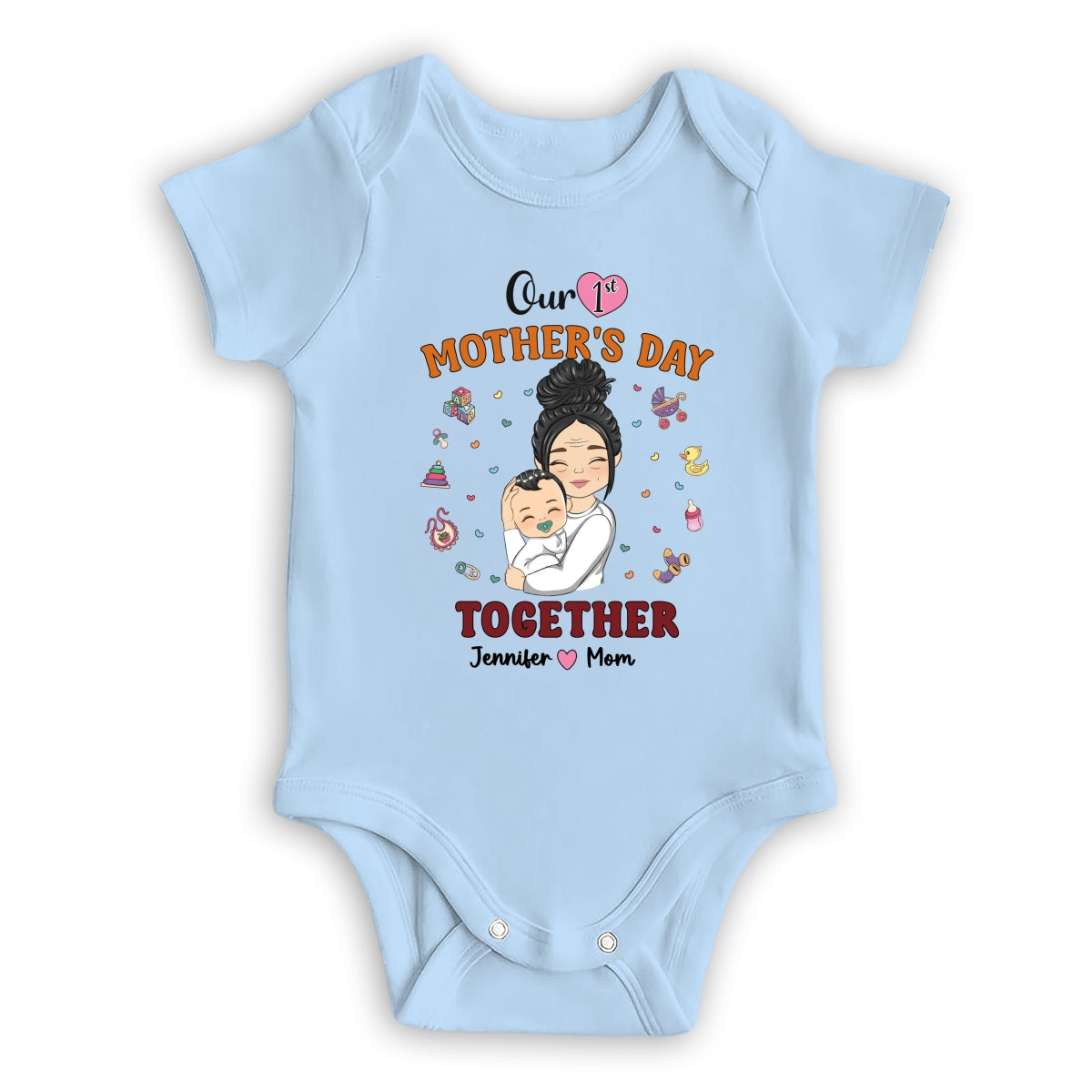 1st Mothers Day Together - Personalized Custom Onesie