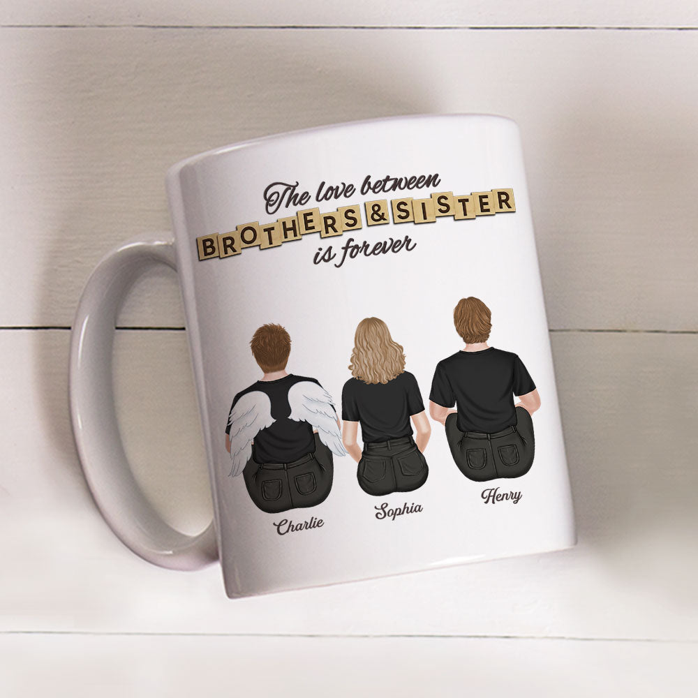 The Love Between Brothers And Sister - Personalized Custom Coffee Mug